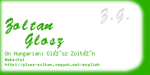 zoltan glosz business card